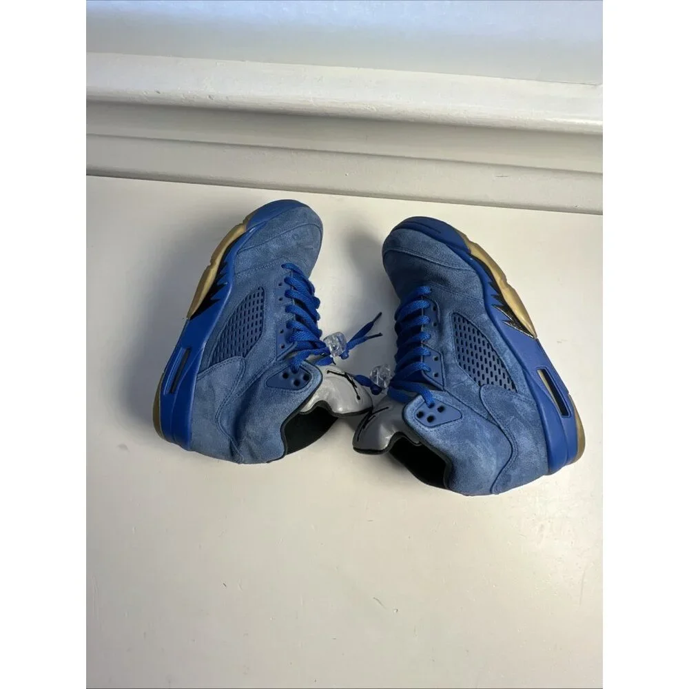 Nike Air Jordan 5‎ Retro 2017  Royal Blue Suede Men Us Size 8